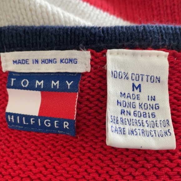Tommy Hilfiger 100% cotton-knit boat neck sweater-vintage - Picture 5 of 5